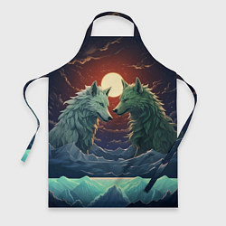 Фартук Волк и волчица