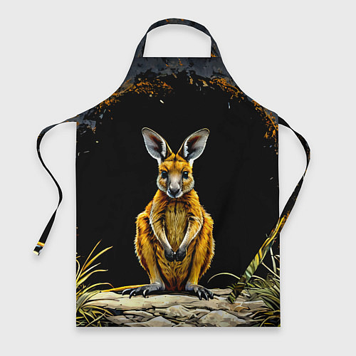 Фартук Кенгуру на черном / 3D-принт – фото 1