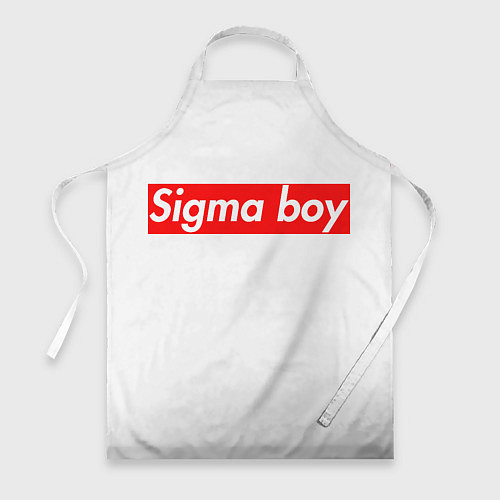 Фартук A real sigma boy merch meme надпись из песни в тик / 3D-принт – фото 1