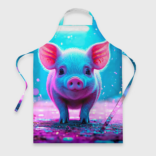 Фартук Свинка в розовом свете / 3D-принт – фото 1