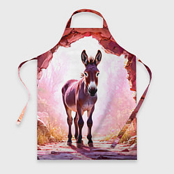 Фартук кулинарный Осел в розовом свете, цвет: 3D-принт
