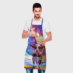 Фартук кулинарный Коровка и звездное небо, цвет: 3D-принт — фото 2