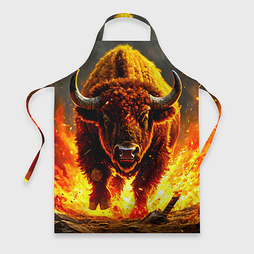 Фартук Буйвол в огне / 3D-принт – фото 1