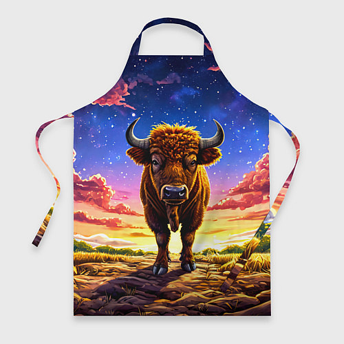 Фартук Буйвол в звездной ночи / 3D-принт – фото 1
