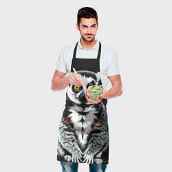 Фартук кулинарный Лемур на черном, цвет: 3D-принт — фото 2