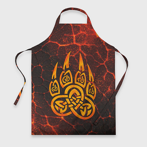 Фартук Символ волчья лапа в огненной стихии / 3D-принт – фото 1