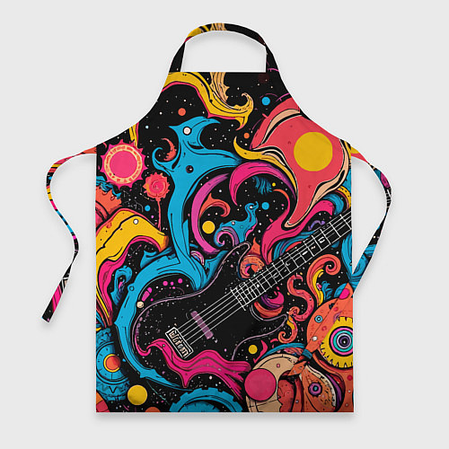 Фартук Psychedelic abstract guitar / 3D-принт – фото 1