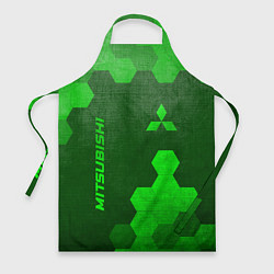 Фартук кулинарный Mitsubishi - green gradient вертикально, цвет: 3D-принт