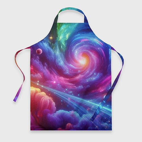 Фартук Neon space fantasy / 3D-принт – фото 1