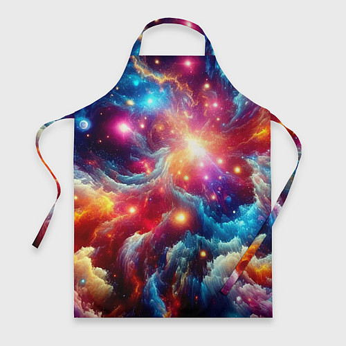 Фартук Colorfull neon space clouds - ai art fantasy / 3D-принт – фото 1