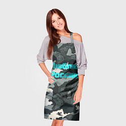 Фартук кулинарный Камуфляж люблю россию, цвет: 3D-принт — фото 2