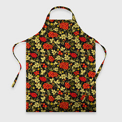 Фартук кулинарный Рябина с золотой листвой, цвет: 3D-принт
