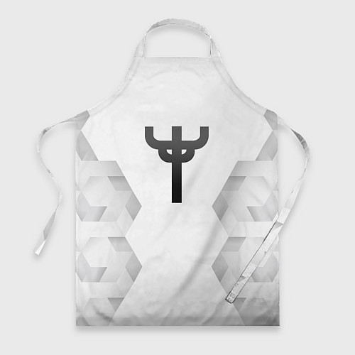 Фартук Judas Priest white poly / 3D-принт – фото 1