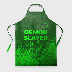 Фартук кулинарный Demon Slayer - green gradient посередине, цвет: 3D-принт