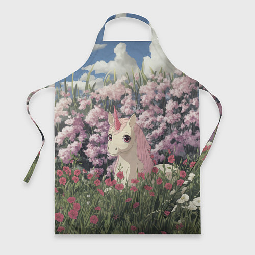 Фартук Единорог на фоне сирени / 3D-принт – фото 1