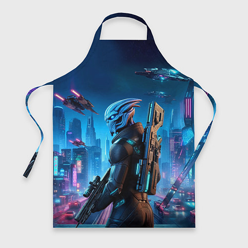 Фартук Mass Effect - neon glow fantastic / 3D-принт – фото 1