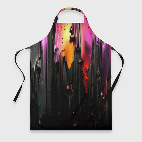 Фартук Разноцветная рельефная краска текстура / 3D-принт – фото 1