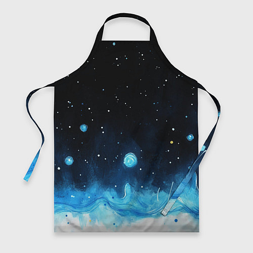 Фартук Синяя светящееся краска / 3D-принт – фото 1