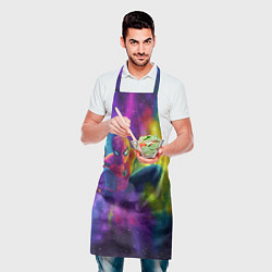Фартук кулинарный Человек - паук радужные краски, цвет: 3D-принт — фото 2