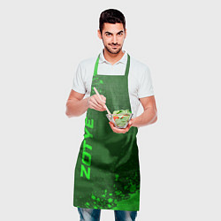 Фартук кулинарный Zotye - green gradient вертикально, цвет: 3D-принт — фото 2