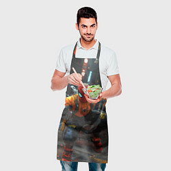 Фартук кулинарный Человек паук бежит, цвет: 3D-принт — фото 2