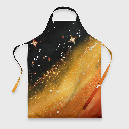 Фартук Черно-оранжевая блестящая текстура / 3D-принт – фото 1