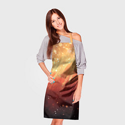 Фартук кулинарный Желто-красная текстура блестящая, цвет: 3D-принт — фото 2