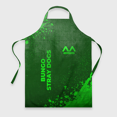 Фартук Bungo Stray Dogs - green gradient вертикально / 3D-принт – фото 1