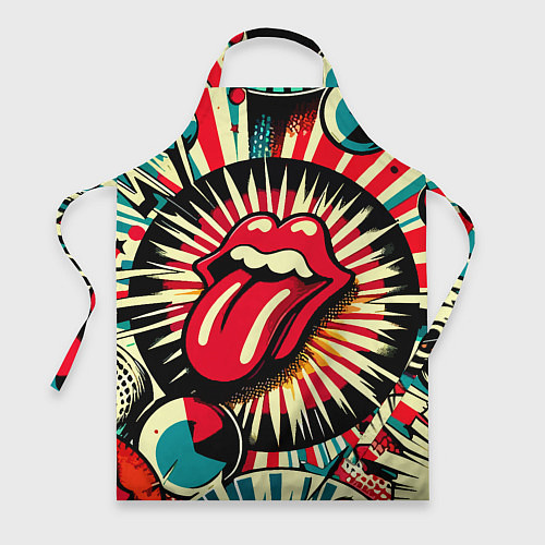 Фартук Logo of the Rolling Stones - pop art / 3D-принт – фото 1