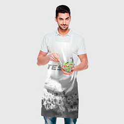Фартук кулинарный Tesla - white gradient посередине, цвет: 3D-принт — фото 2