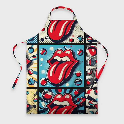 Фартук Rolling Stones logo - pop art / 3D-принт – фото 1