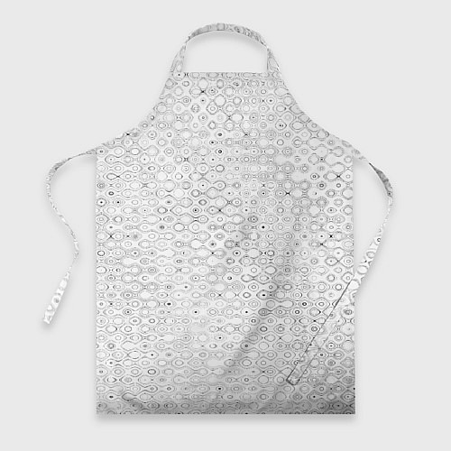 Фартук Белый с абстрактным узором / 3D-принт – фото 1