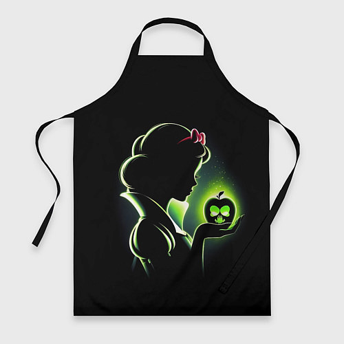 Фартук Белоснежка и яблоко - силуэт крупно / 3D-принт – фото 1