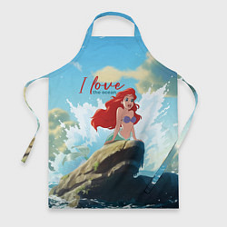 Фартук Ariel I love the ocean - русалка - beautiful big p
