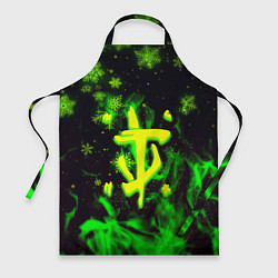 Фартук кулинарный Doom кислотный снег в огне лого, цвет: 3D-принт