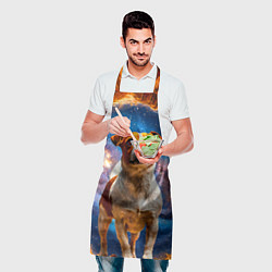 Фартук кулинарный Джек Рассел терьер в космосе, цвет: 3D-принт — фото 2