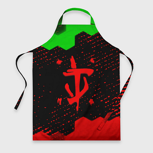 Фартук Doom лого соты текстура / 3D-принт – фото 1