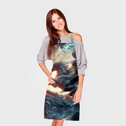 Фартук кулинарный Пегас тёмных сил - нейроарт, цвет: 3D-принт — фото 2