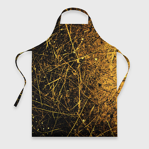Фартук Золотые царапины текстура / 3D-принт – фото 1