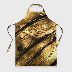 Фартук кулинарный Золото с черной текстурой, цвет: 3D-принт