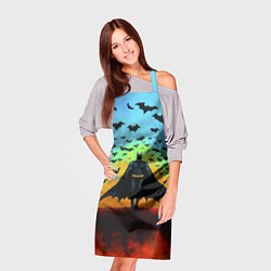 Фартук кулинарный Бэтмен и летучие мыши, цвет: 3D-принт — фото 2