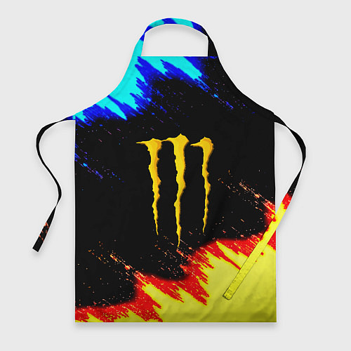Фартук Monster energy огненные краски / 3D-принт – фото 1
