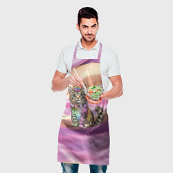 Фартук кулинарный Котенок в костюме единорога, цвет: 3D-принт — фото 2