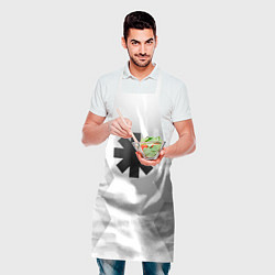 Фартук кулинарный Red Hot Chili Peppers white poly, цвет: 3D-принт — фото 2