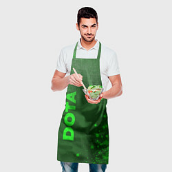 Фартук кулинарный Dota - green gradient вертикально, цвет: 3D-принт — фото 2
