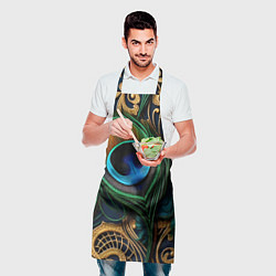 Фартук кулинарный Узоры и перья павлина, цвет: 3D-принт — фото 2