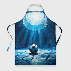 Фартук кулинарный Футбольный мяч в синем, цвет: 3D-принт