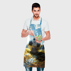 Фартук кулинарный Футбольный мяч на стадионе, цвет: 3D-принт — фото 2