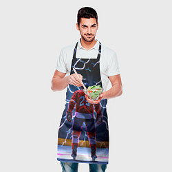 Фартук кулинарный Хоккеист и молния, цвет: 3D-принт — фото 2