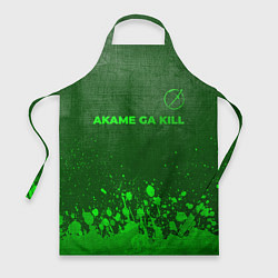 Фартук кулинарный Akame ga Kill - green gradient посередине, цвет: 3D-принт